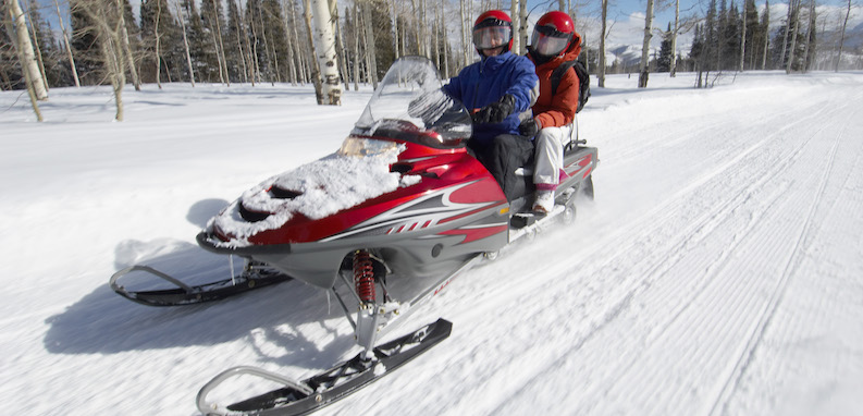 Snowmobiling in Oak Bluff